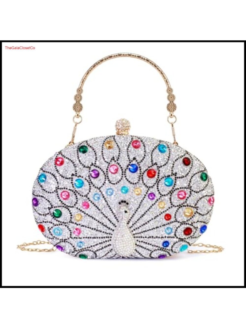 Rhinestone Evening Clutch Crossbody Shoulder Bag Wedding Party Purse